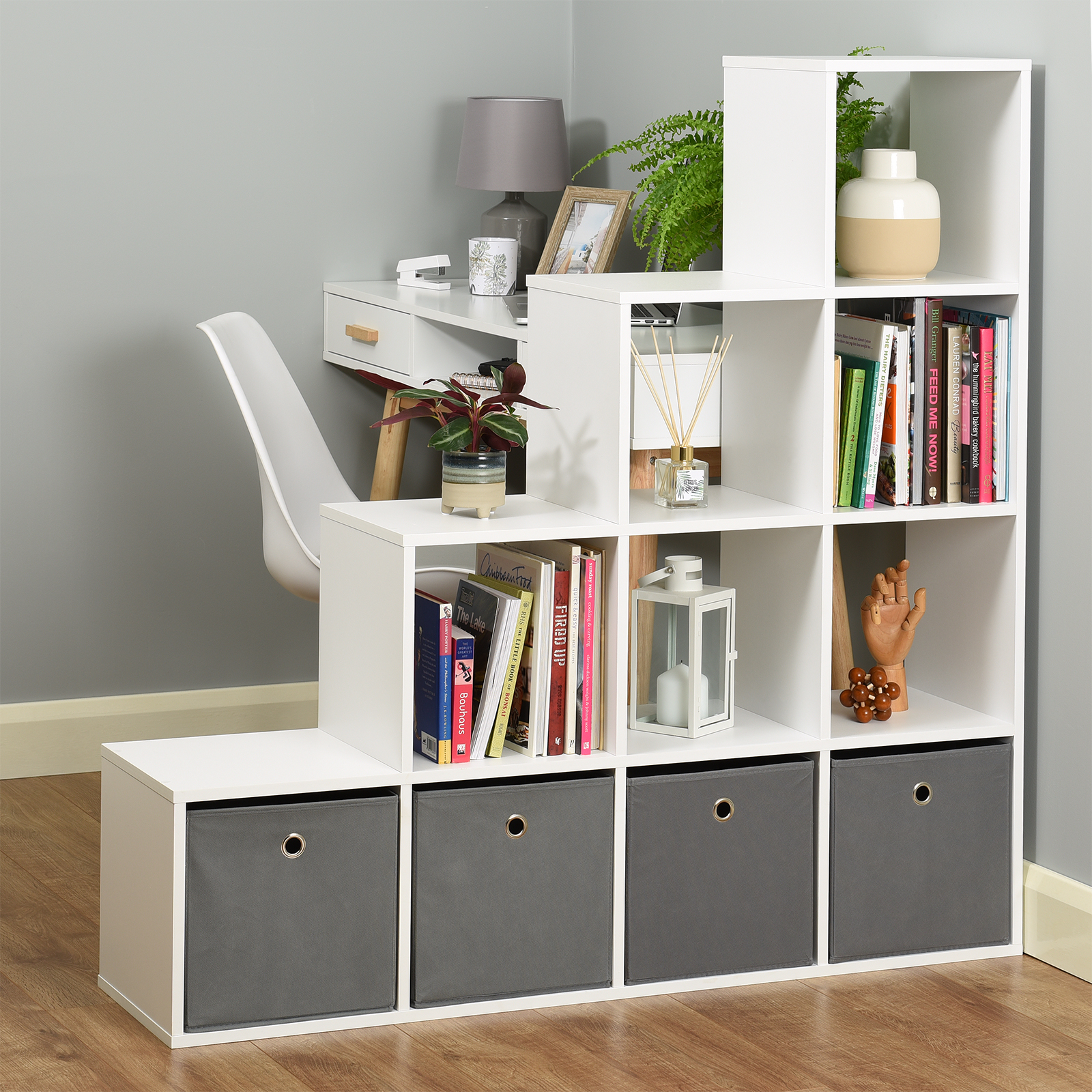 SALE Hartleys White 10 Cube Shelving Unit Home Furniture Storage